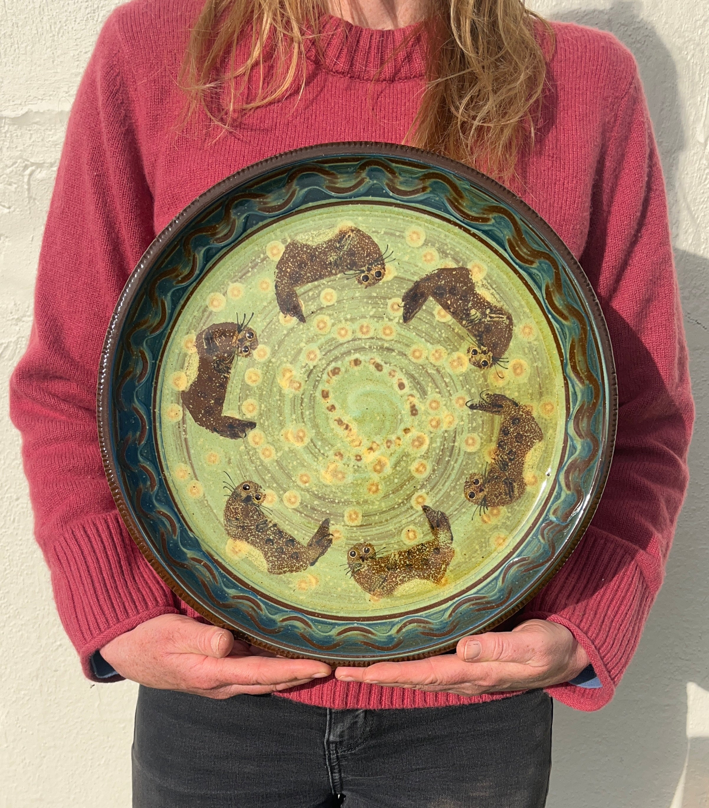 Dark Blue Seal Platter