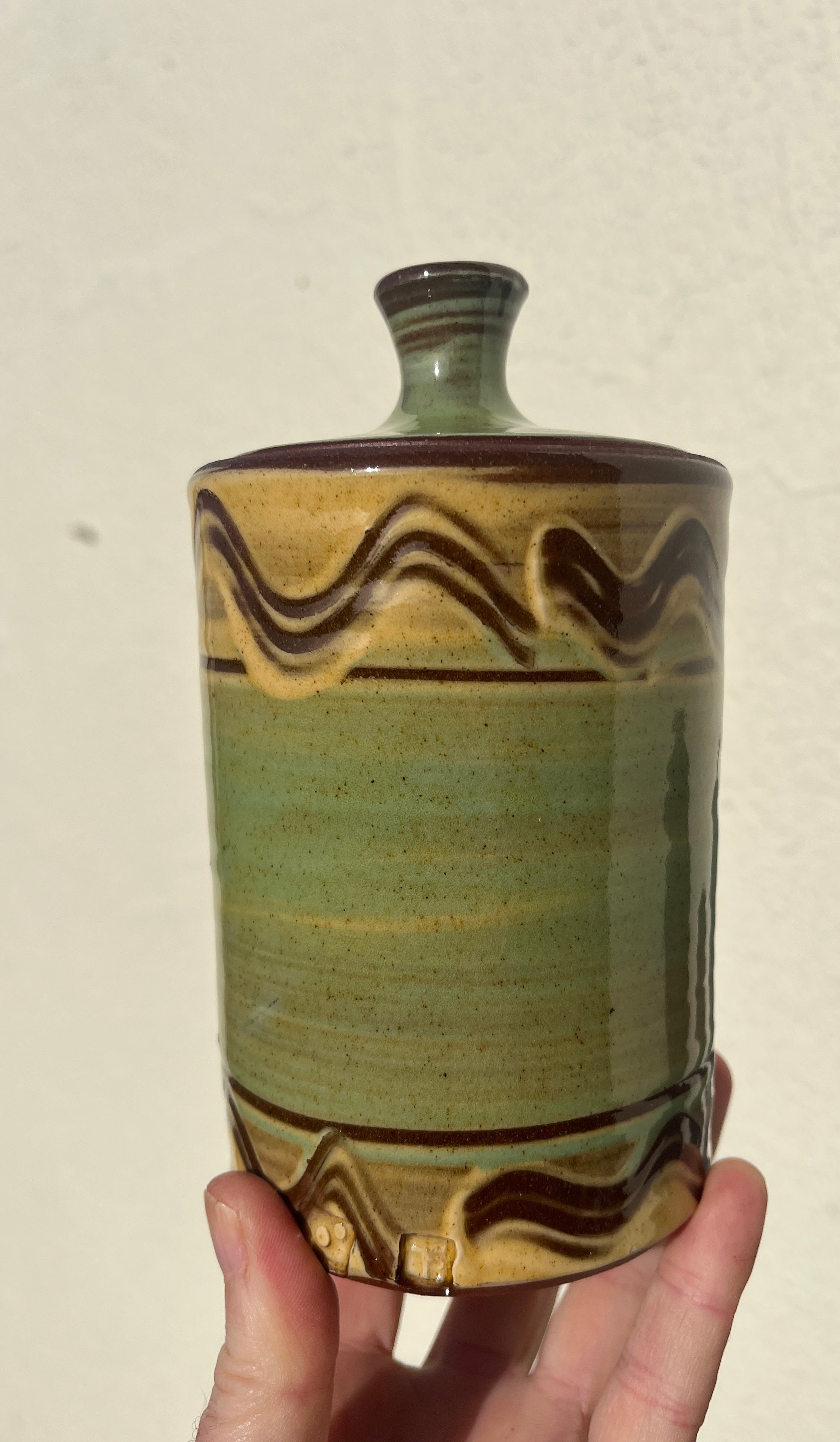 Turquoise Lidded Pot