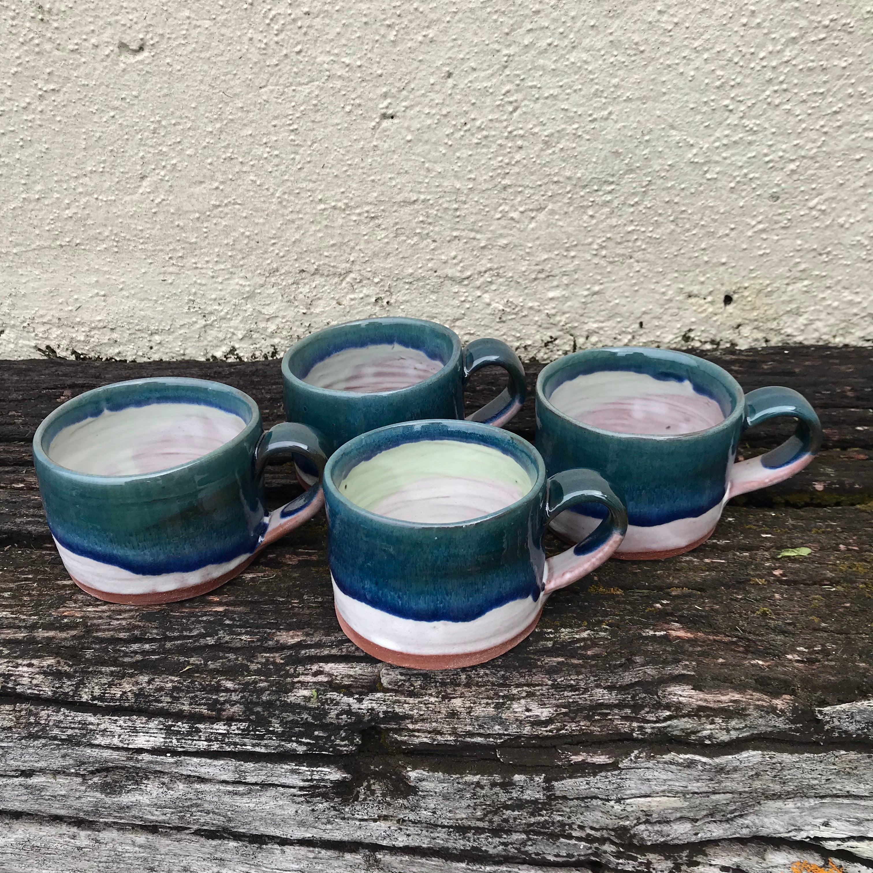 Blue and White Glazed Mug