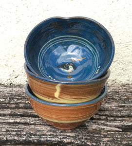 Dark Blue Bowl with Oystercatcher
