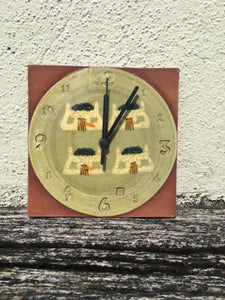 Pale Green Tiree Black House Clock