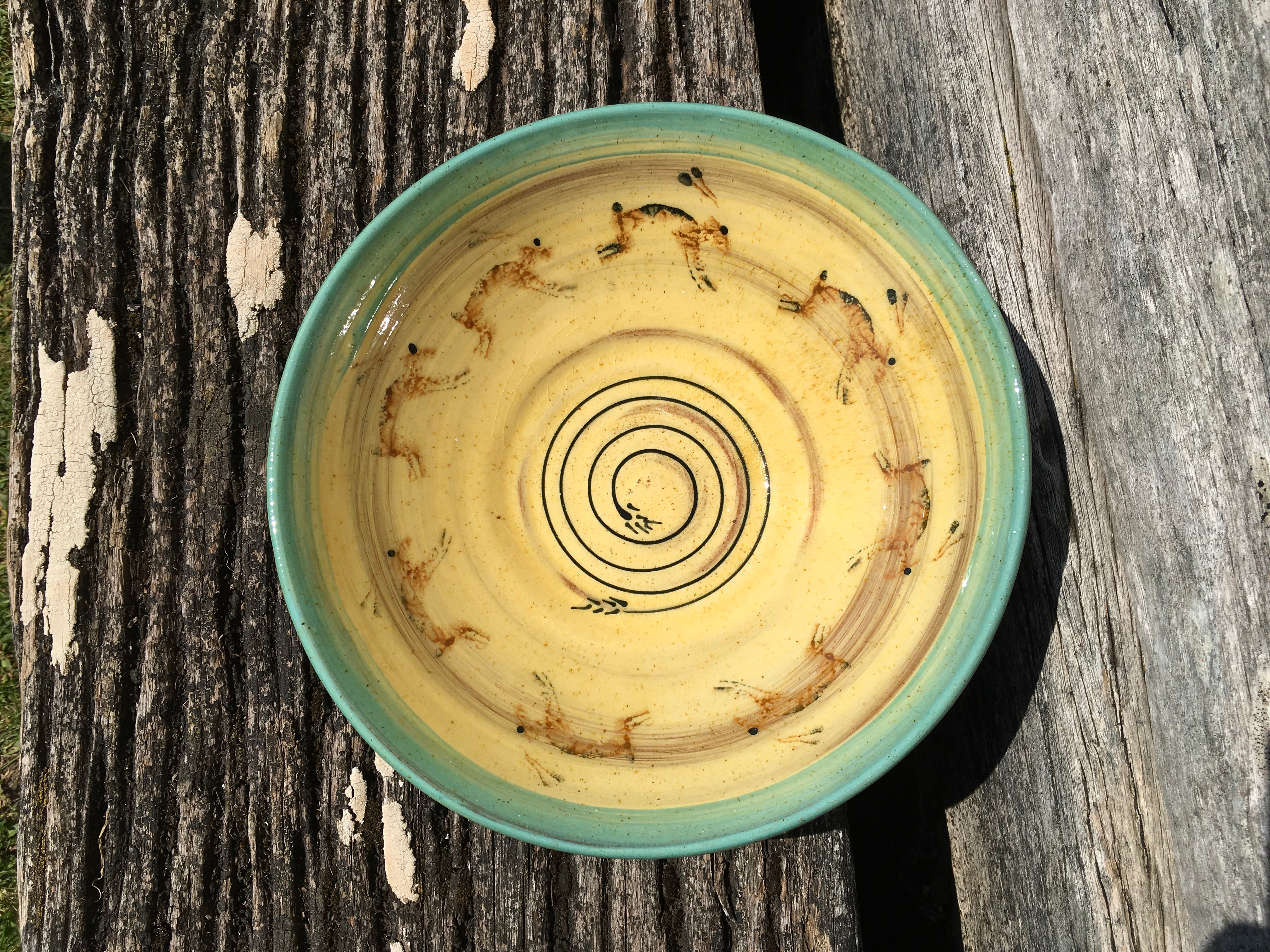 Large Cream Hare Bowl