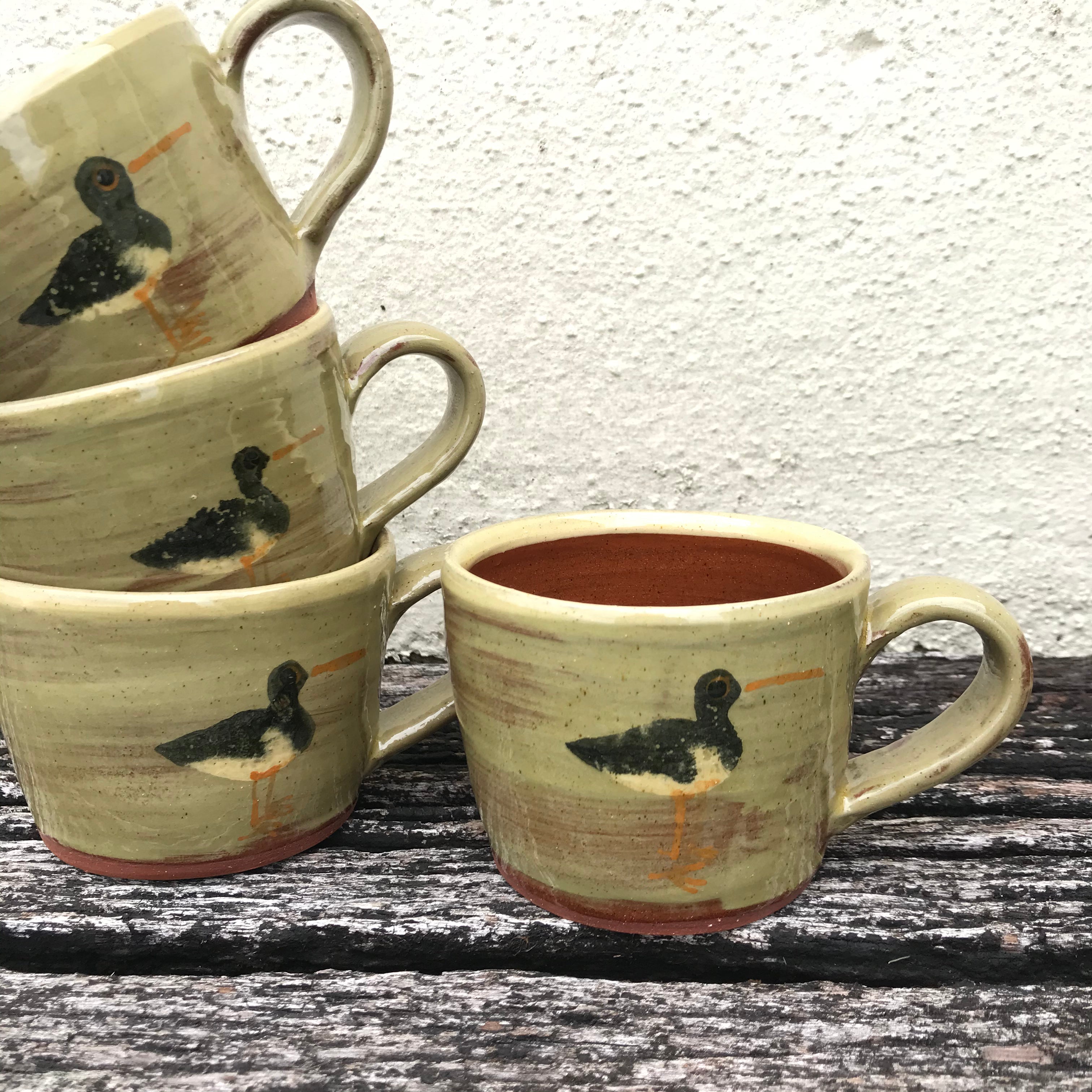 Pale Green Oystercatcher Mug