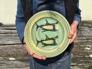 Turquoise Basking Shark Plate