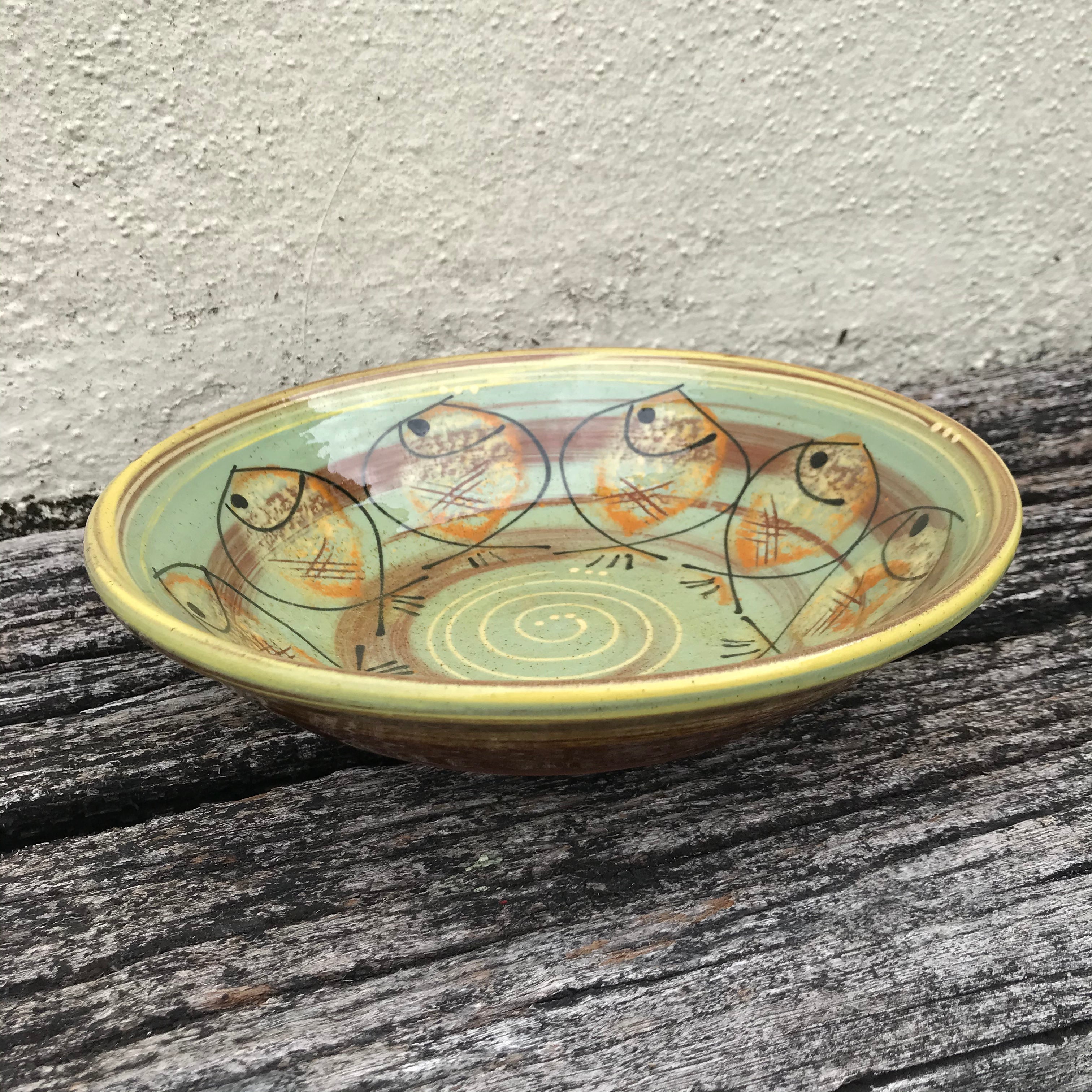 Turquoise Fat Fish Bowl