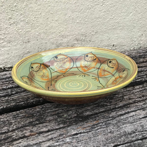 Turquoise Fat Fish Bowl