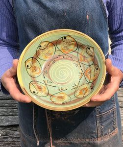Turquoise Fat Fish Bowl