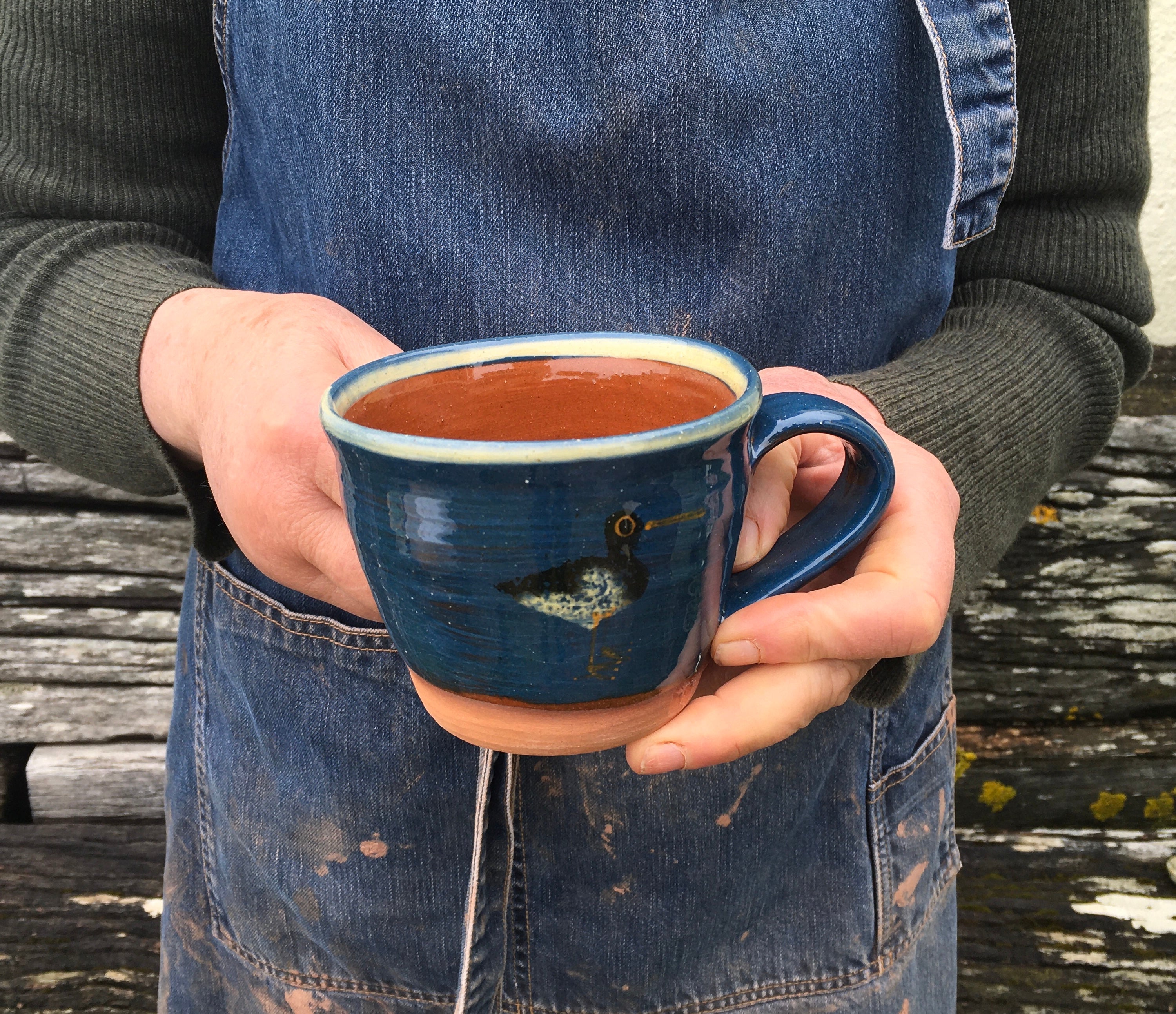 Dark Blue Oystercatcher Mug