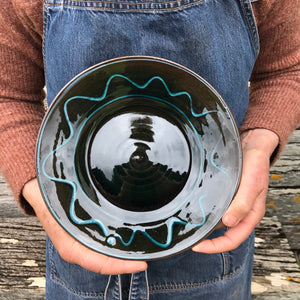 Plate with Blue Glaze