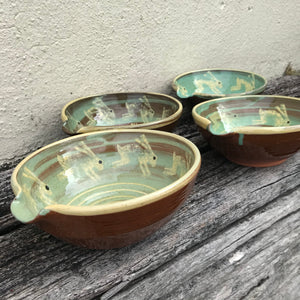 Turquoise Pouring Bowl with Hare