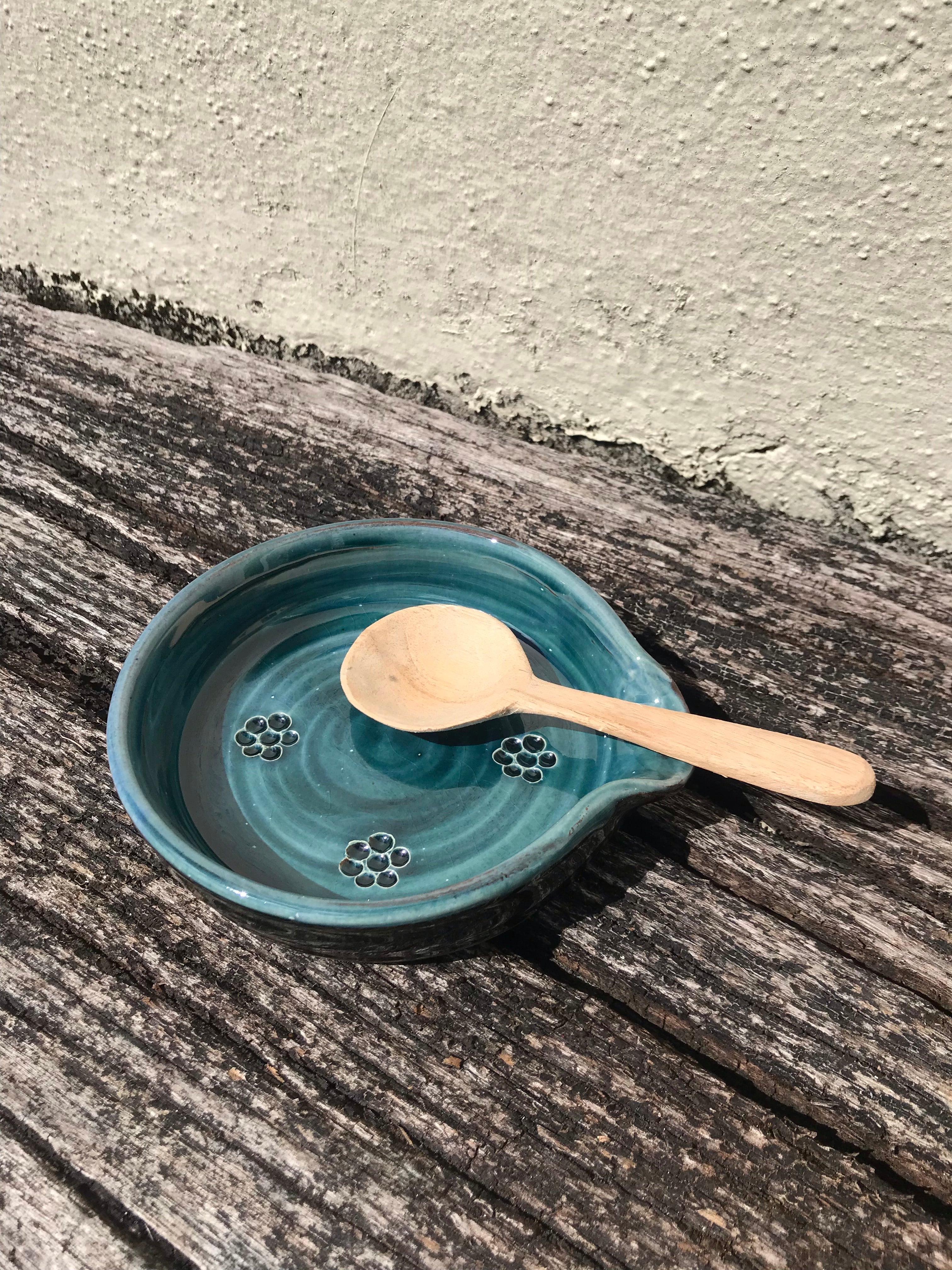 Spoon Rest with Blackberry Stamp