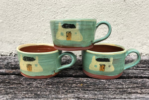 Turquoise Tiree Black House Mug