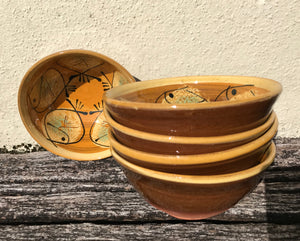 Orange and Cream Fish Bowl