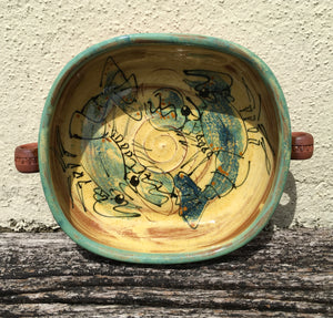 Rectangular Lobster Bowl with Handles