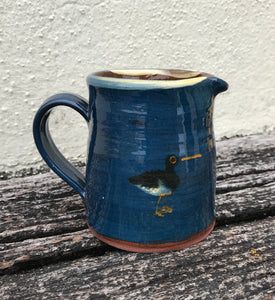 Dark Blue Jug with Oystercatchers
