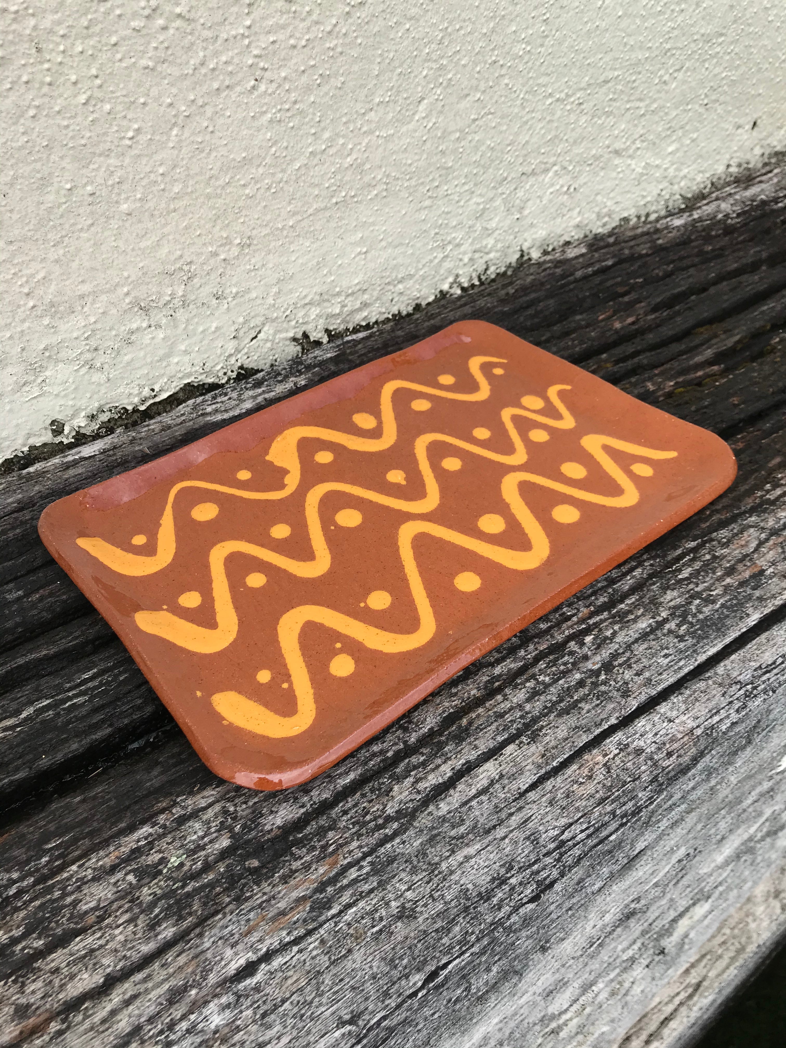Tray with Yellow Glaze