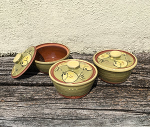 Pale Green Fat Fish Lidded Sugar Pot