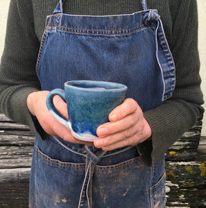 Blue and White Glaze Mug