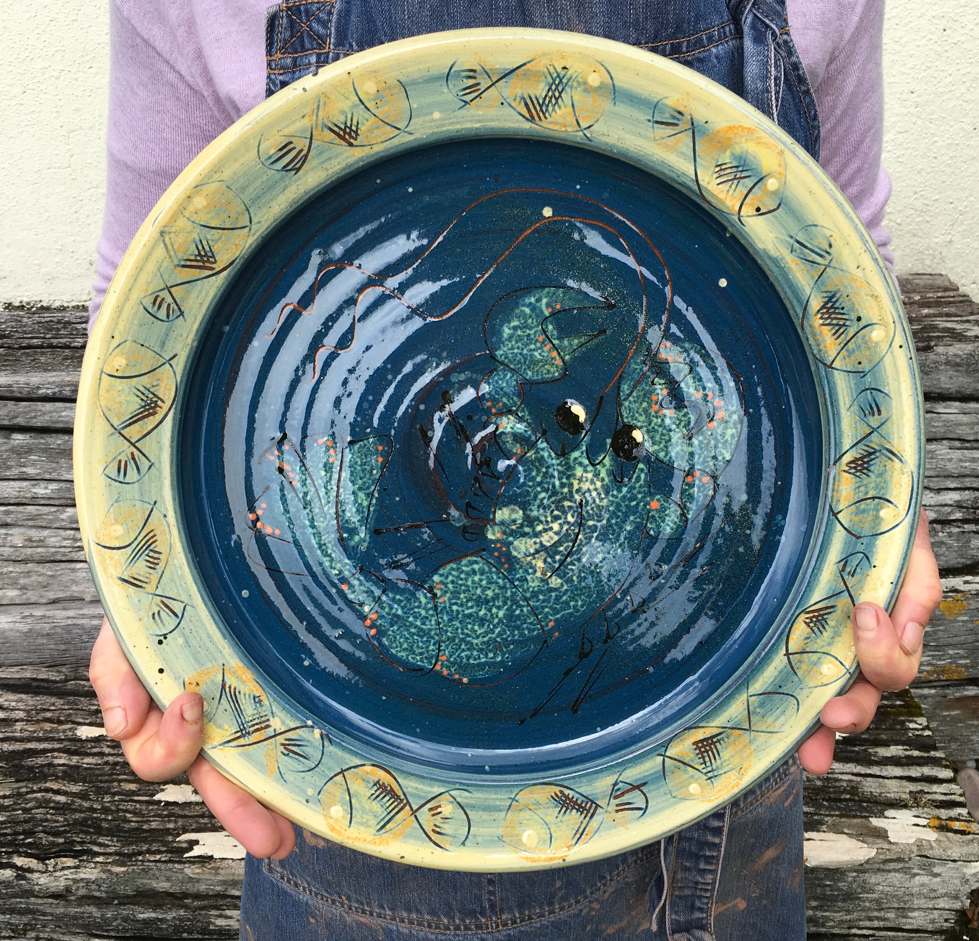 Dark Blue Lobster Platter