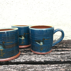 Dark Blue Mug with Oystercatcher
