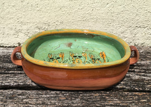 Rectangular langoustine Bowl with Handles