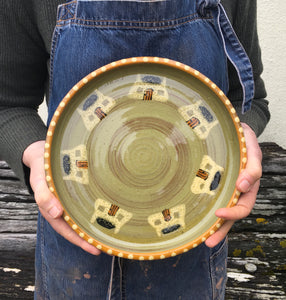 Pale Green Tiree Black House Plate