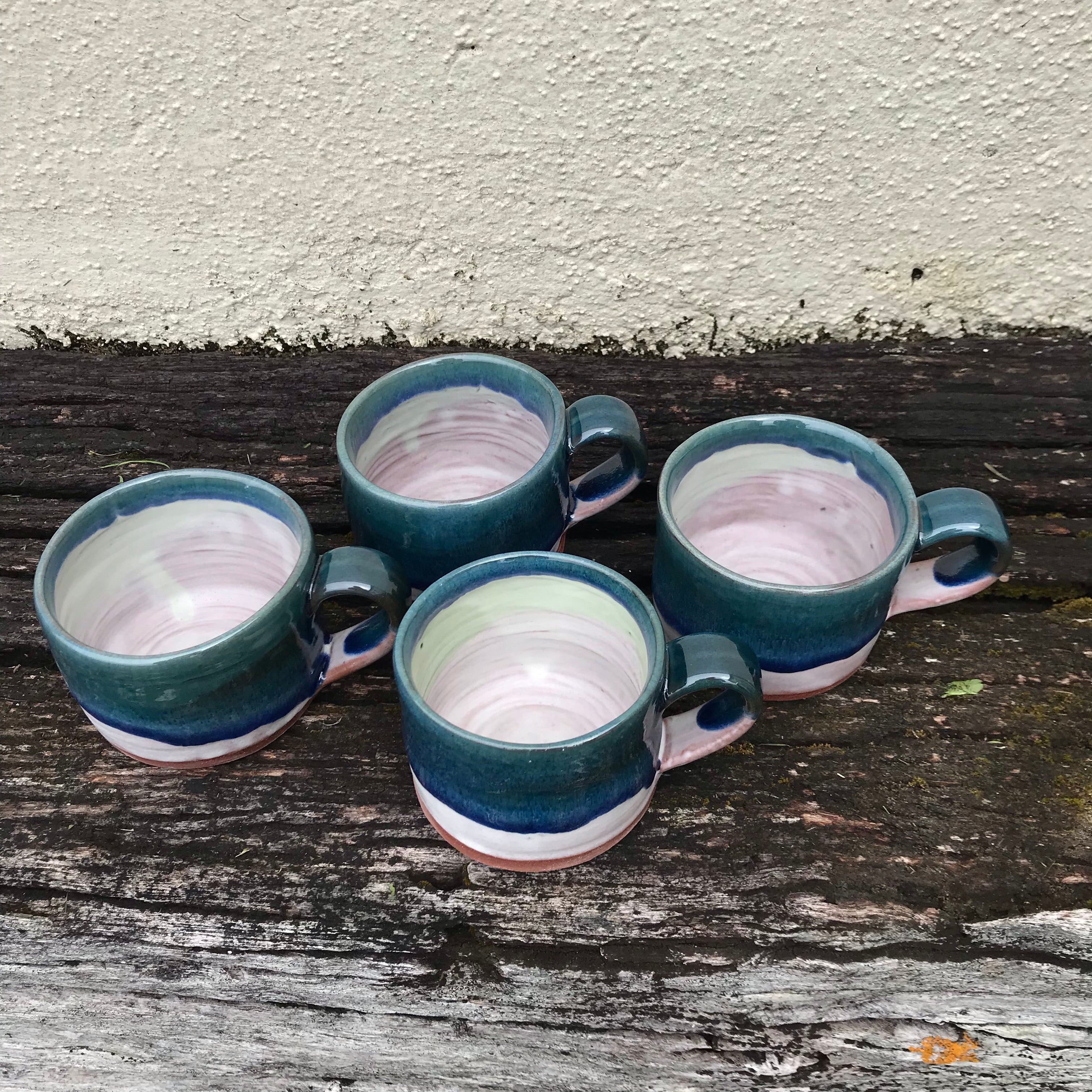 Blue and White Glazed Mug