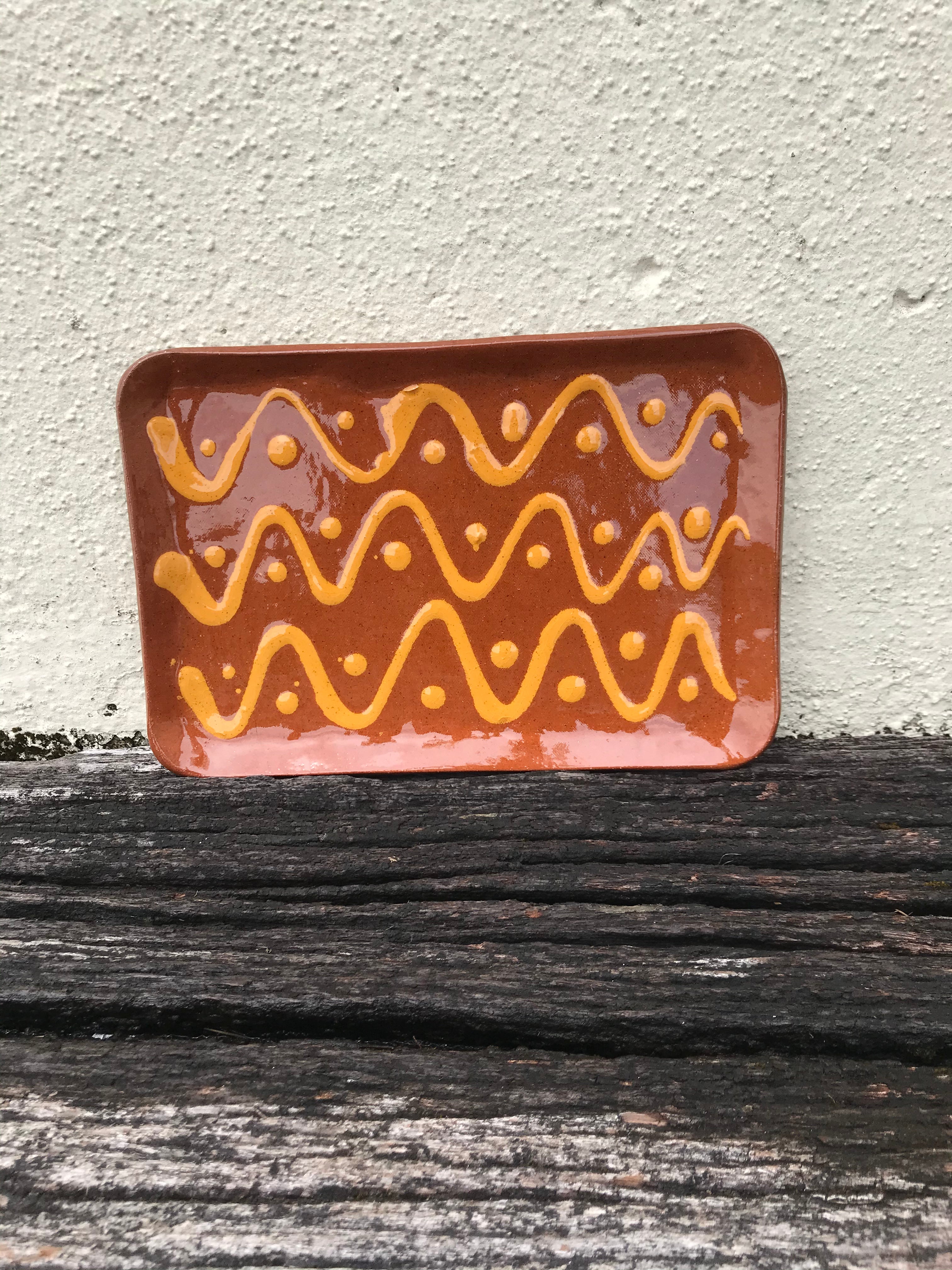 Tray with Yellow Glaze