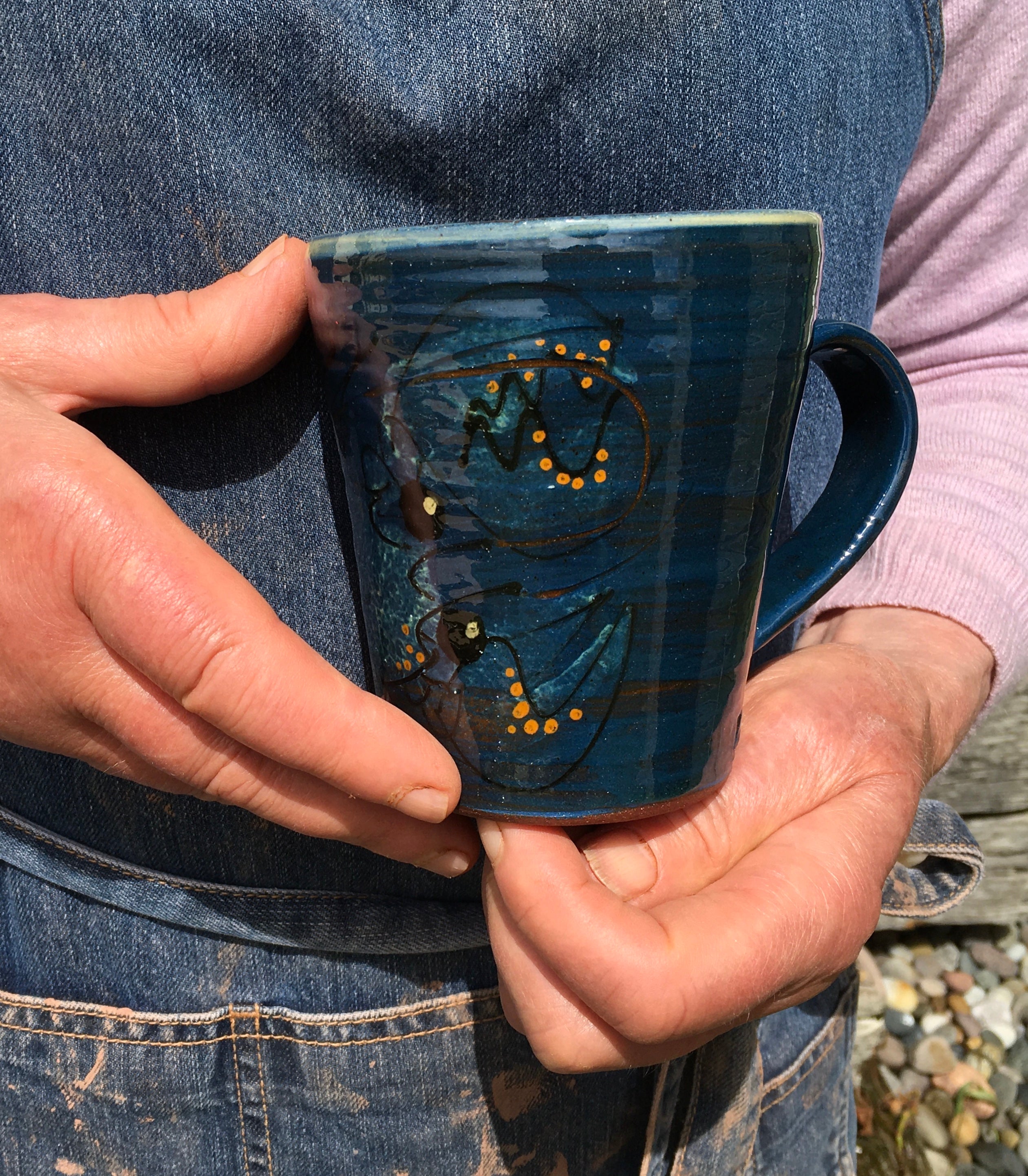 Dark Blue Lobster Mug