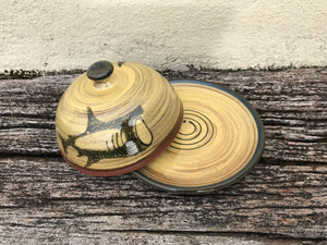 Cream Butter/Cheese Dish with Basking Shark