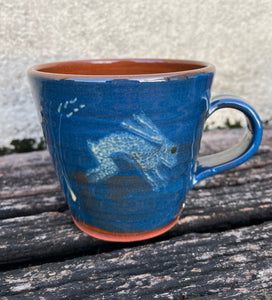 Dark Blue Hare Mug