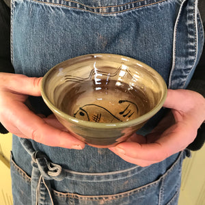 Cream Fish Bowl