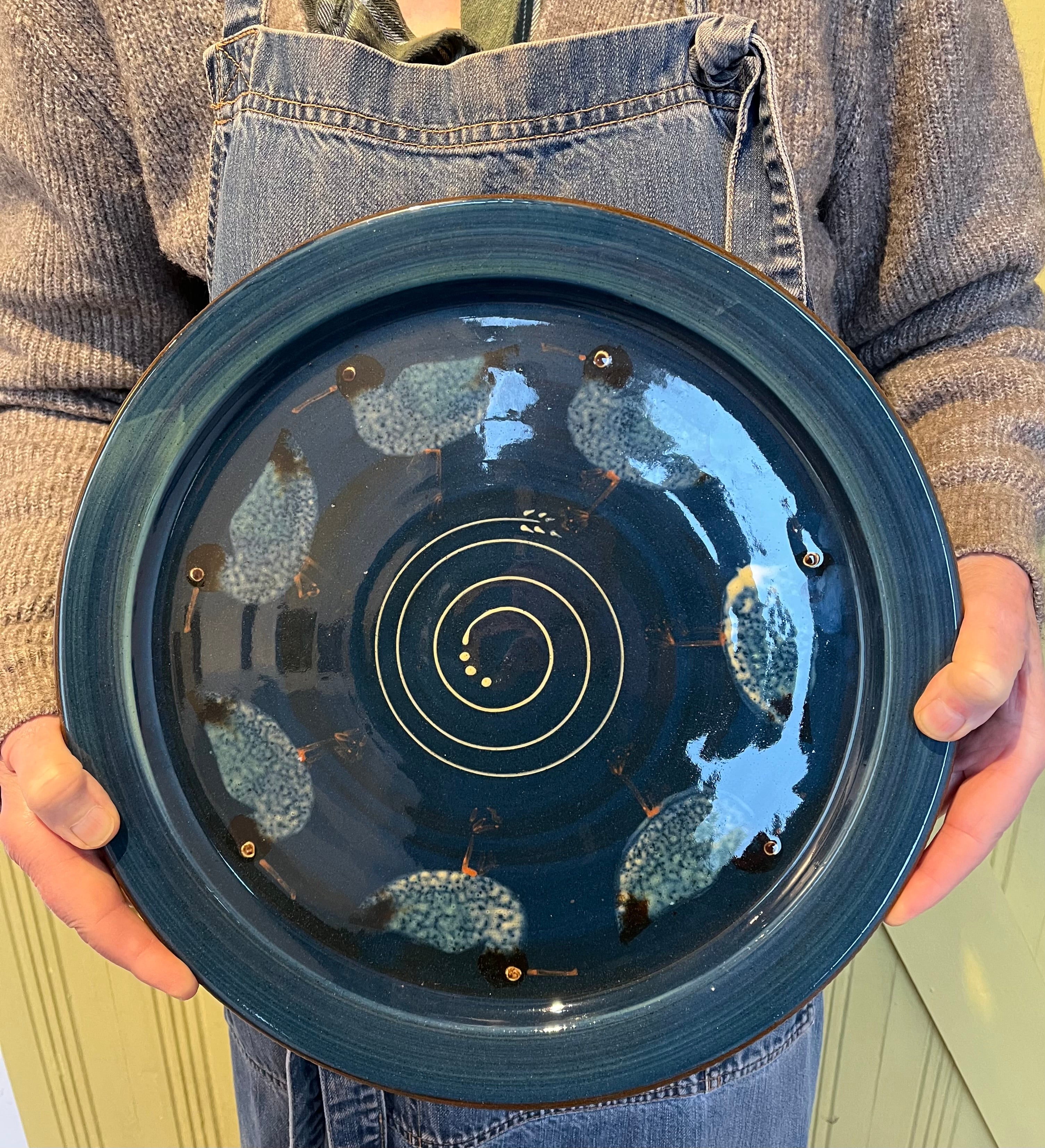 Dark Blue Blackheaded Gull Platter