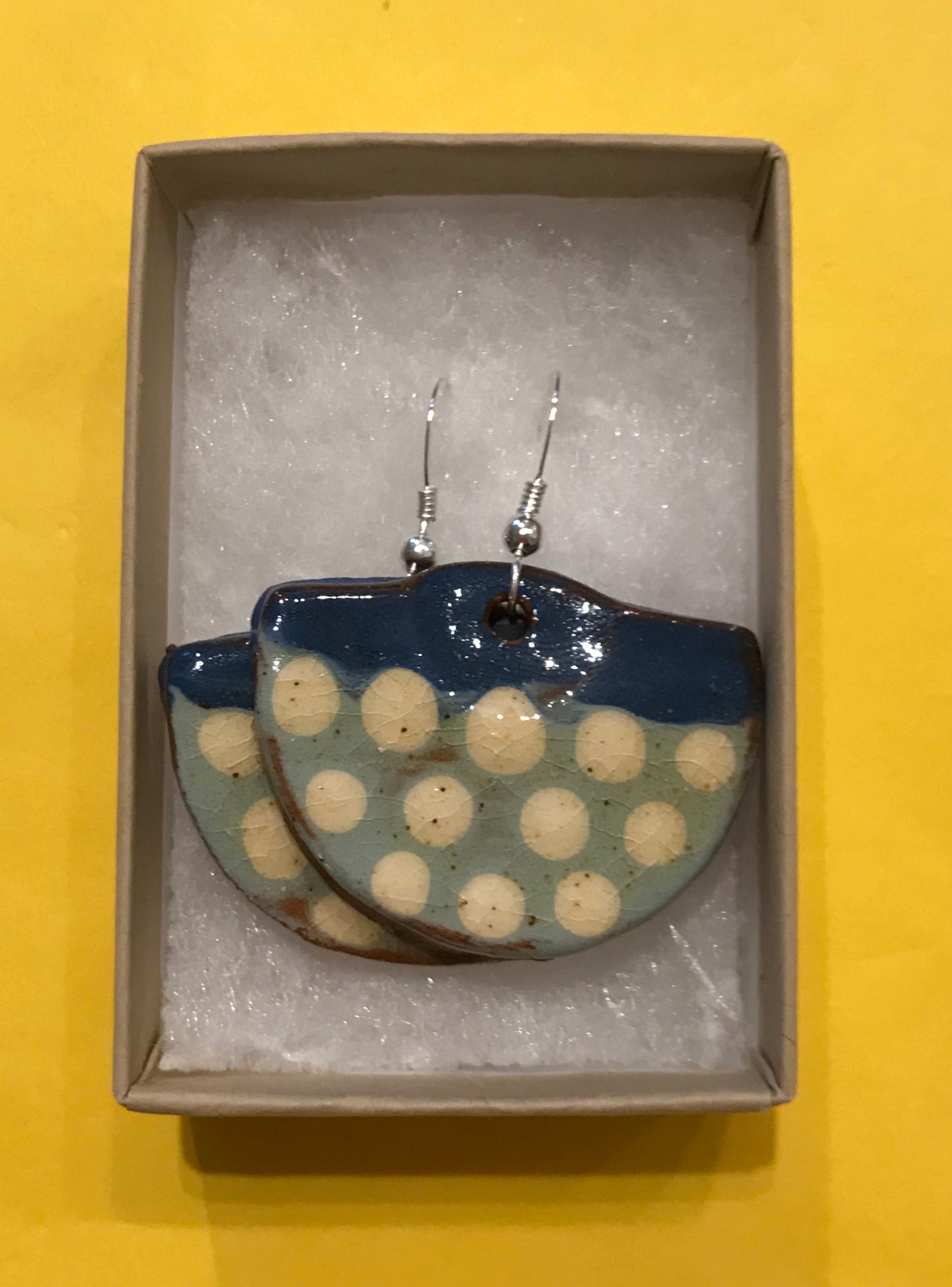 Turquoise and Dark Blue Earrings