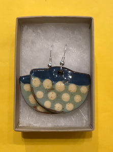 Turquoise and Dark Blue Earrings