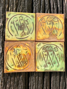 Set of Four Fish Tiles