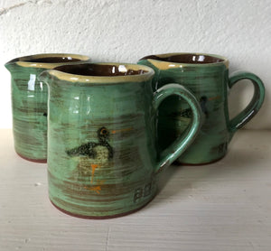 Turquoise Jug with Oystercatchers