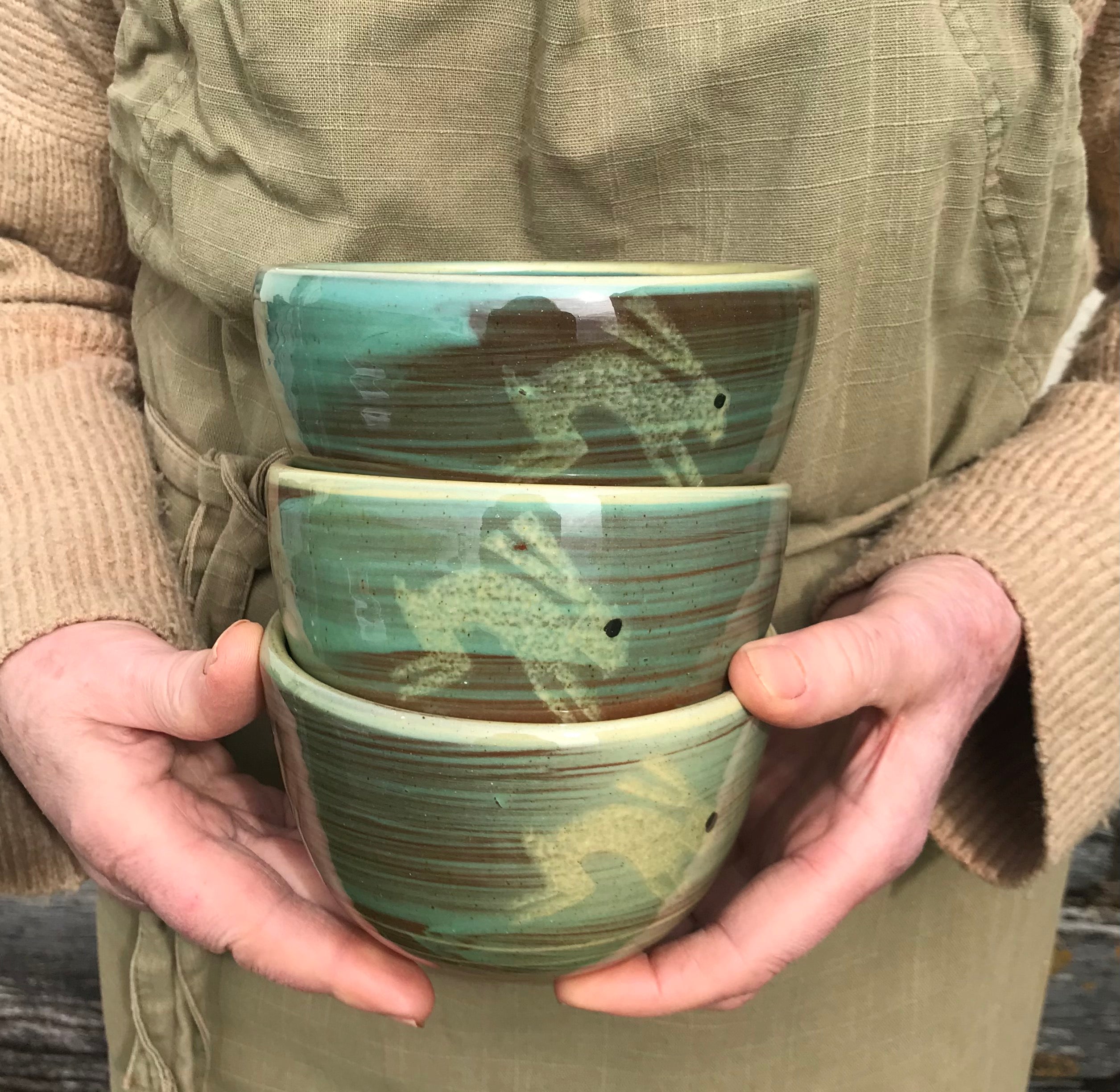 Turquoise Hare Bowl