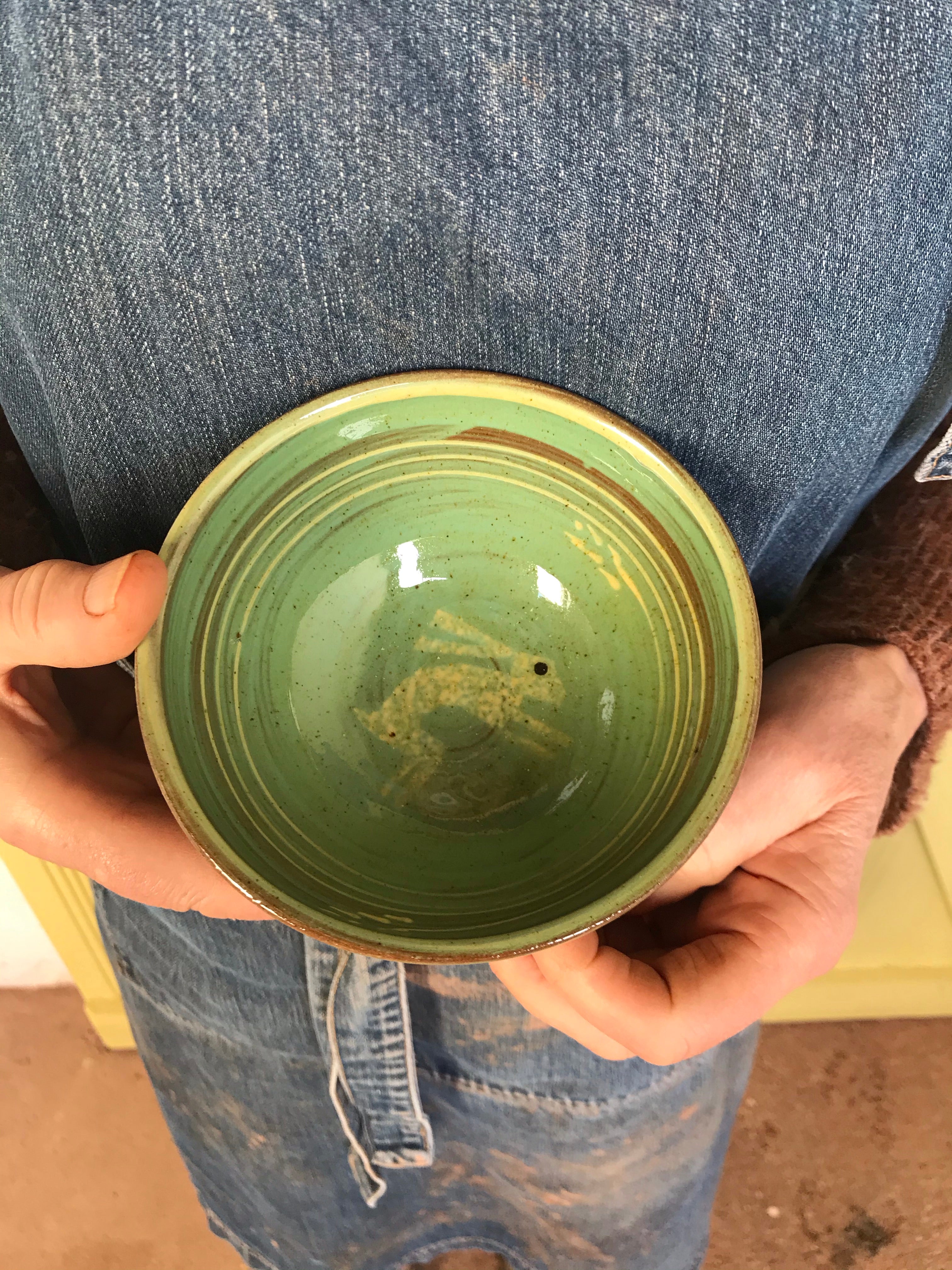 Turquoise Hare Bowl
