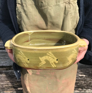 Pale Green Baker with Hares