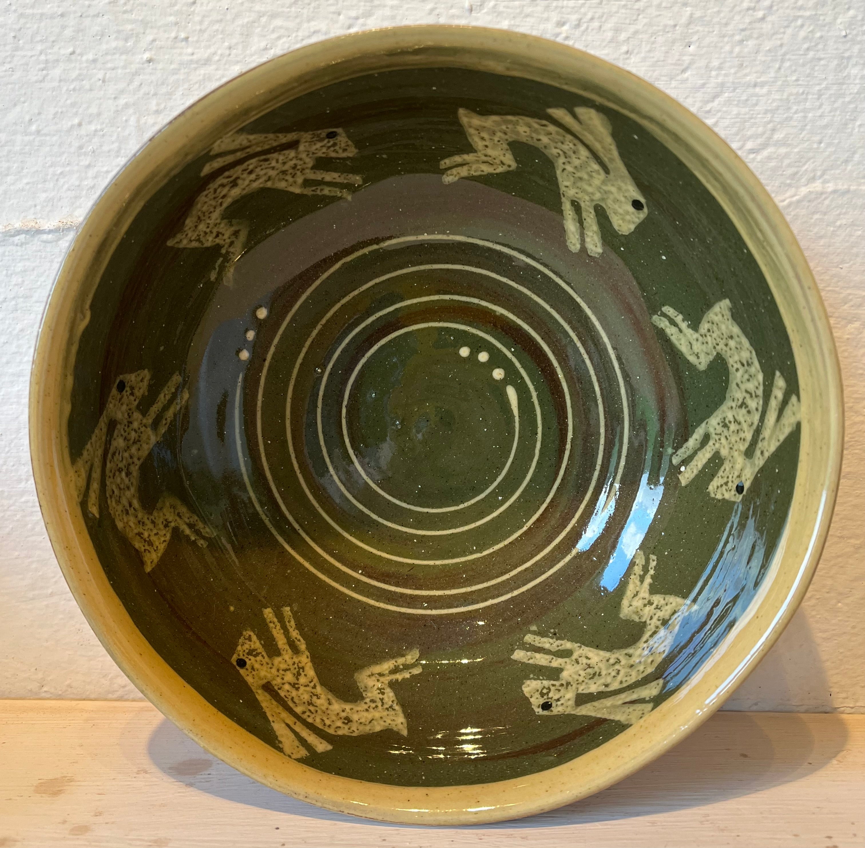 Dark Green Hare Bowl