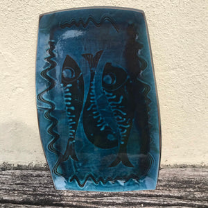 Blue Glaze Mackerel Tray