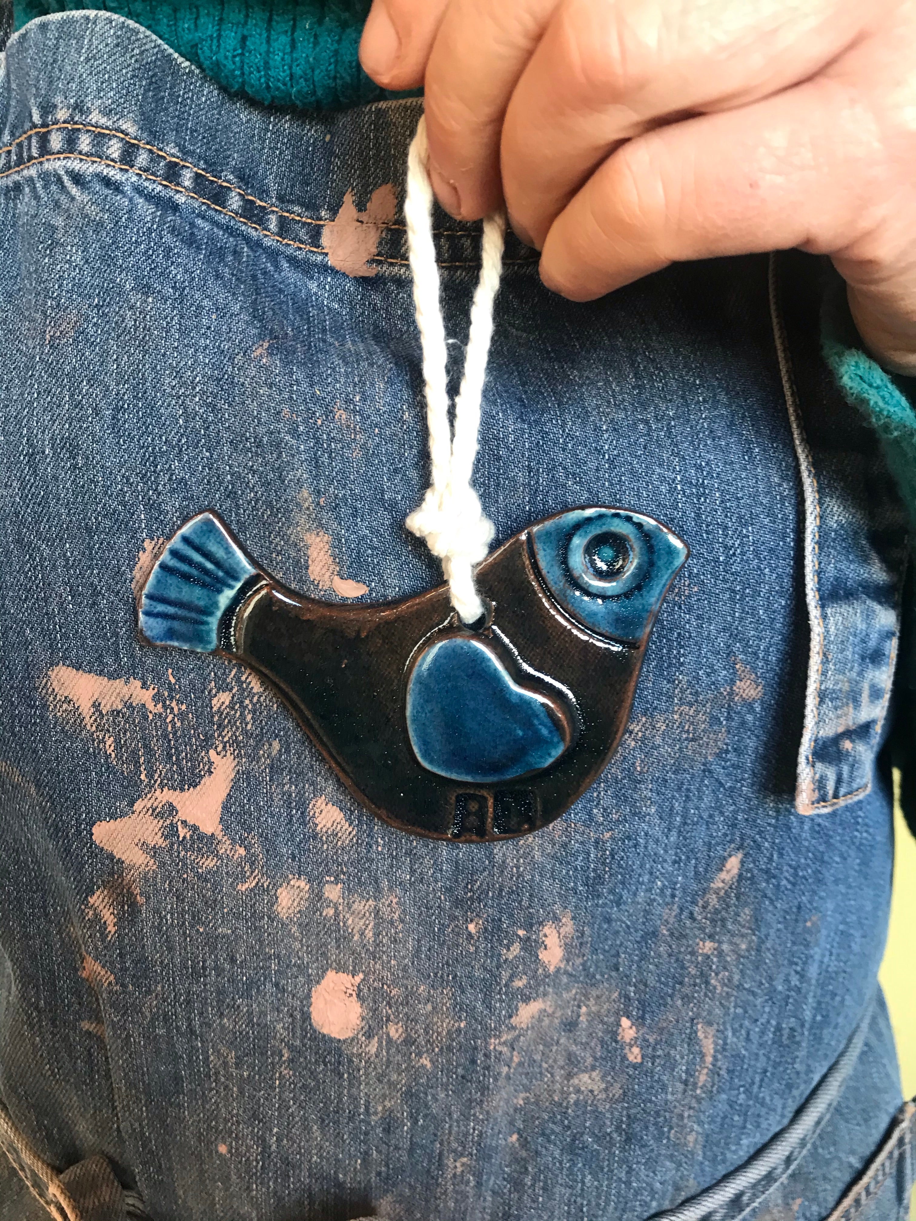 Bird Hanger in Blue