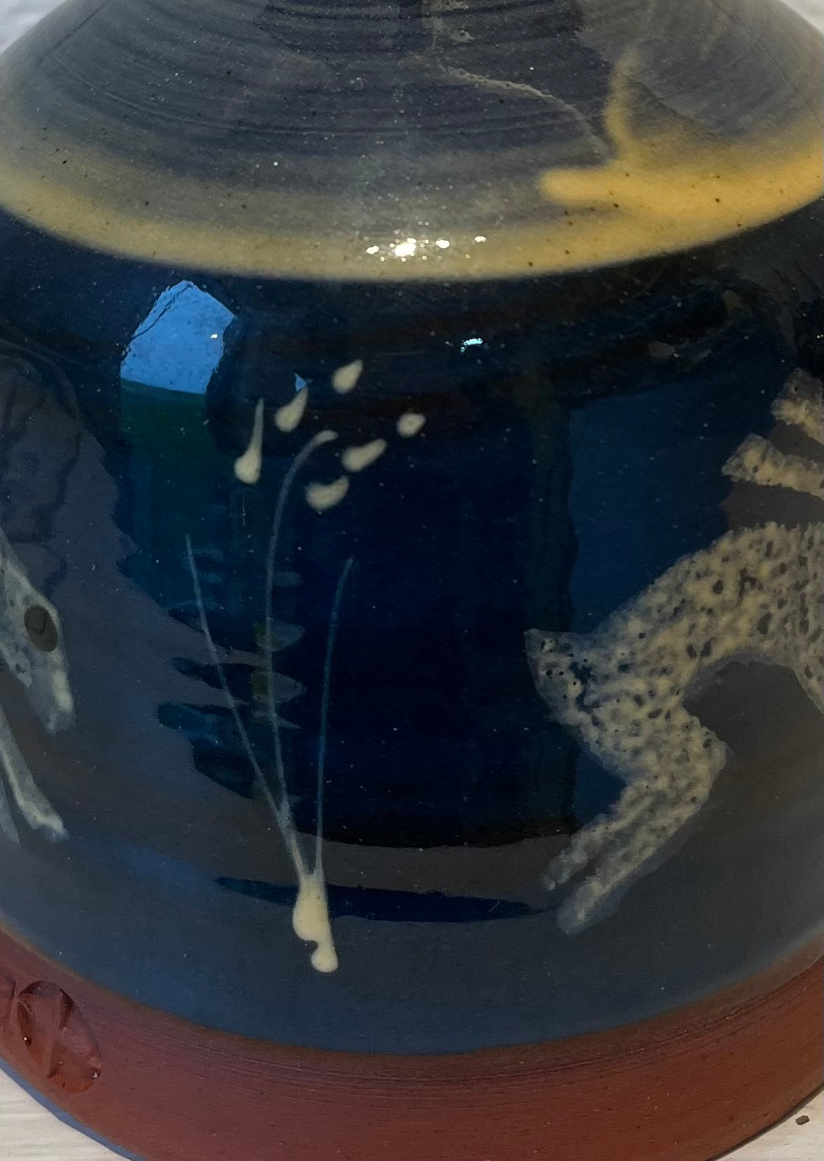 Dark Blue Hare Lampbase