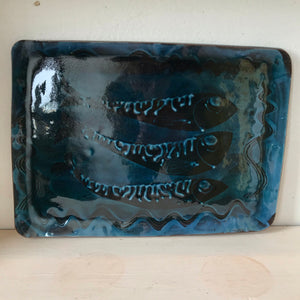 Blue Glaze Mackerel Tray