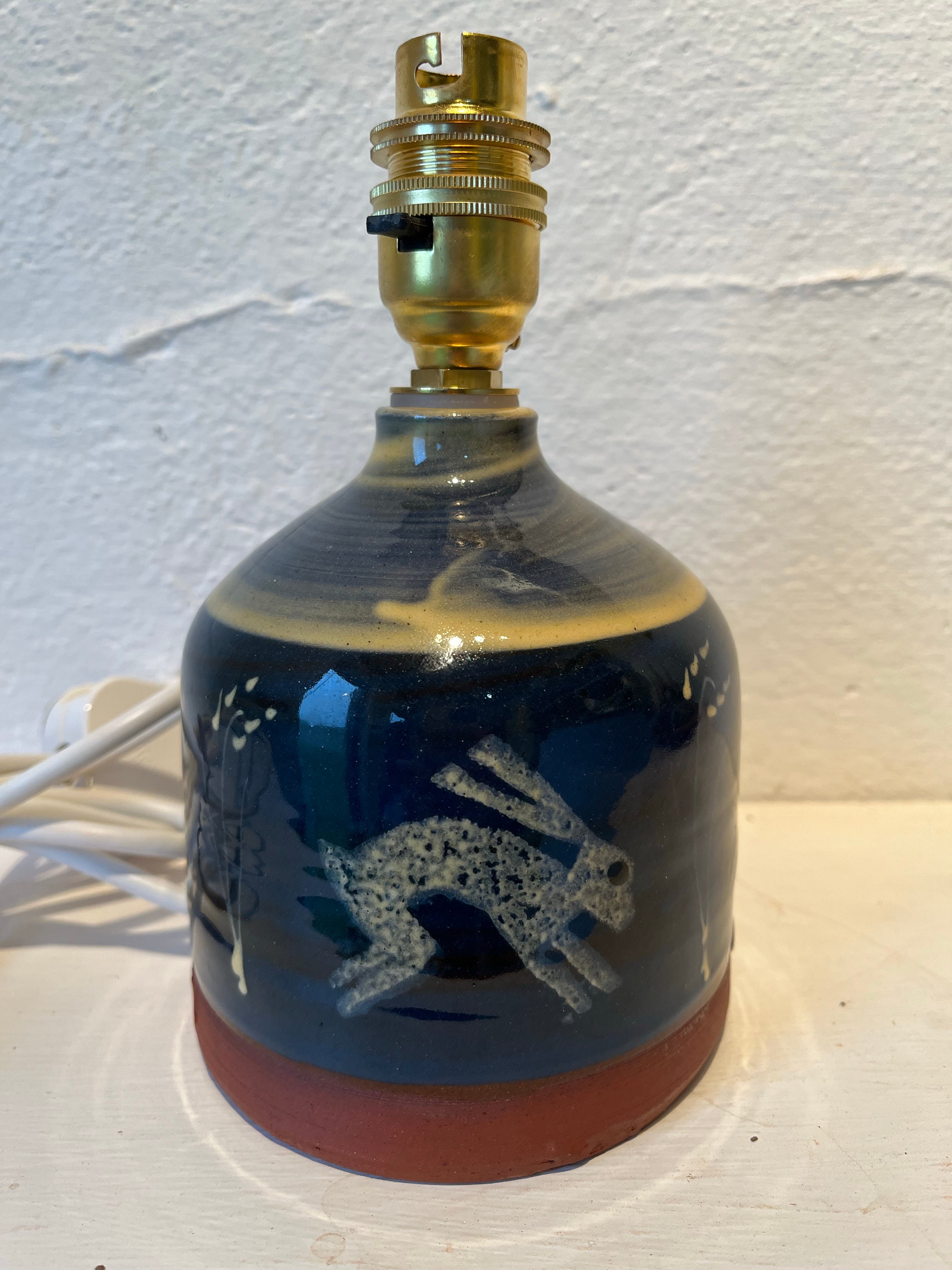Dark Blue Hare Lampbase