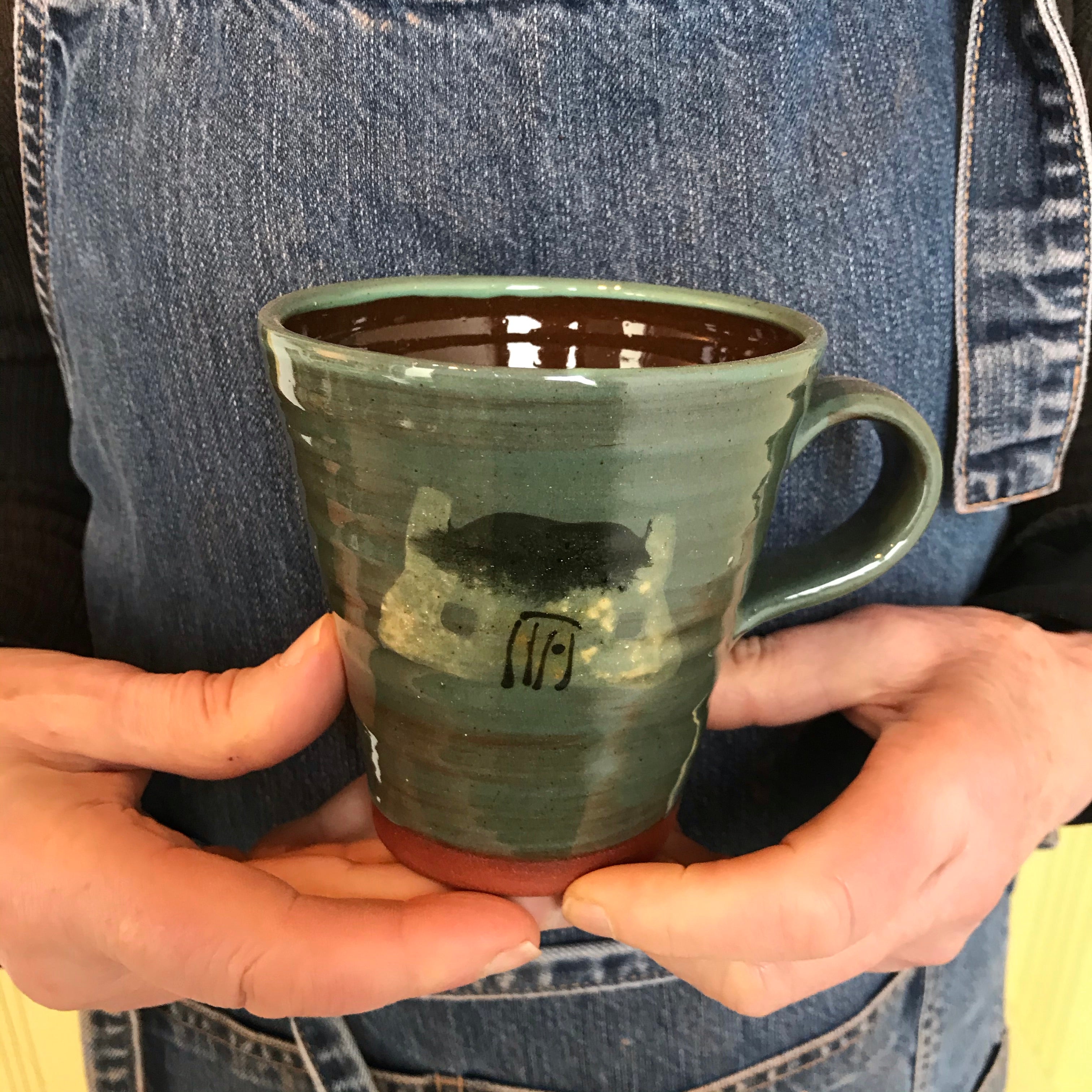 Steely Grey Mug with Tiree Black House