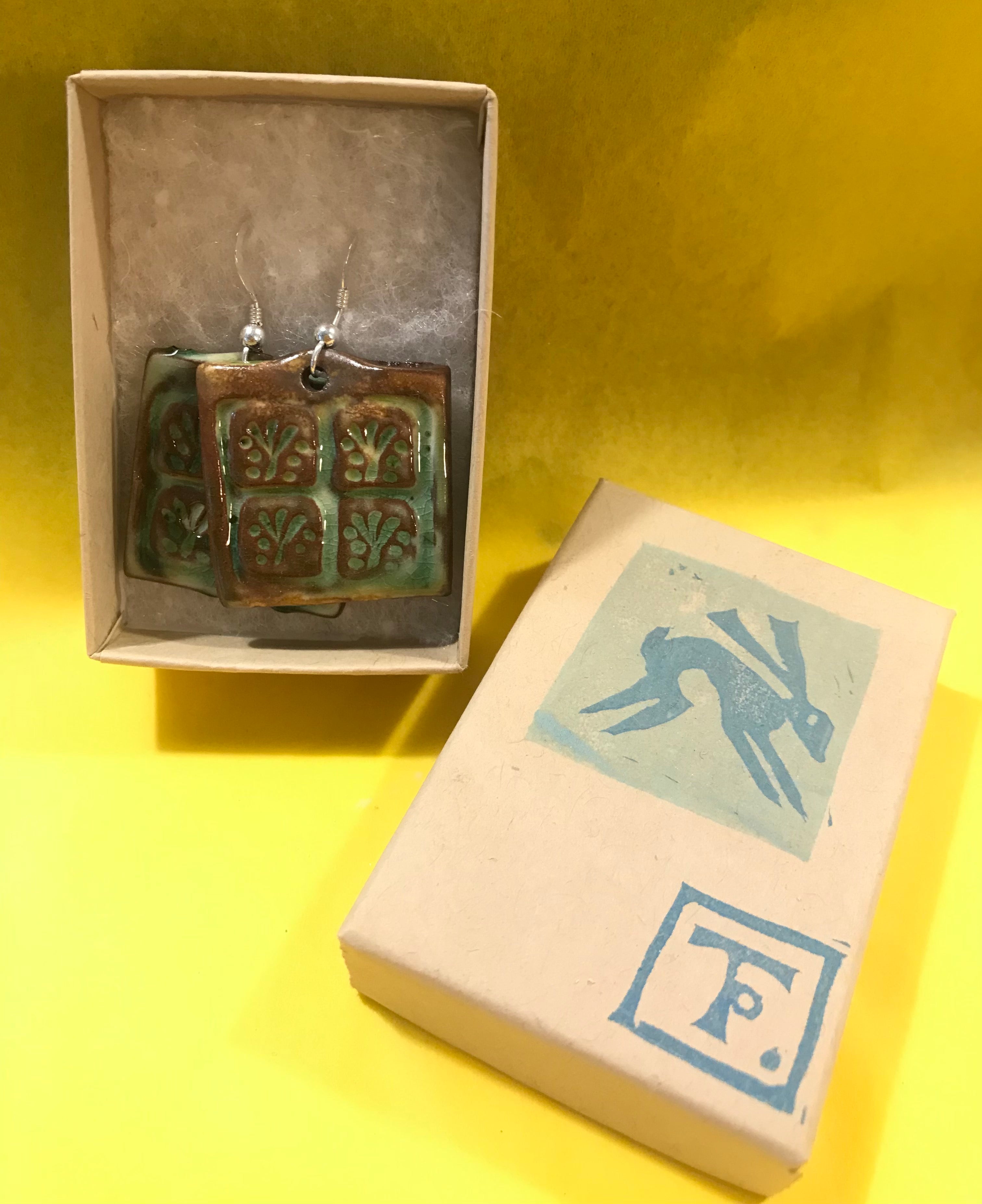 Green Earrings