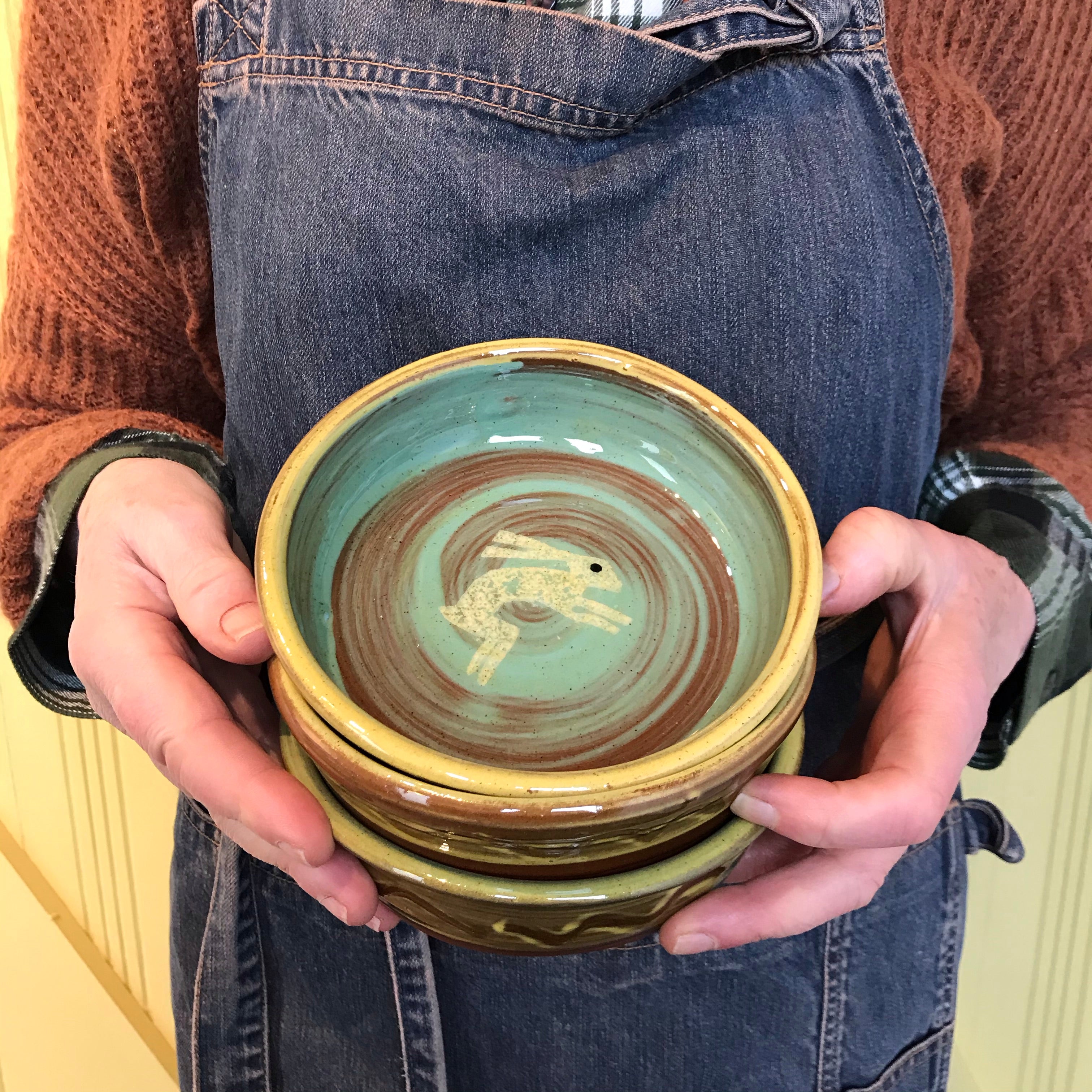 Turquoise Hare Bowl