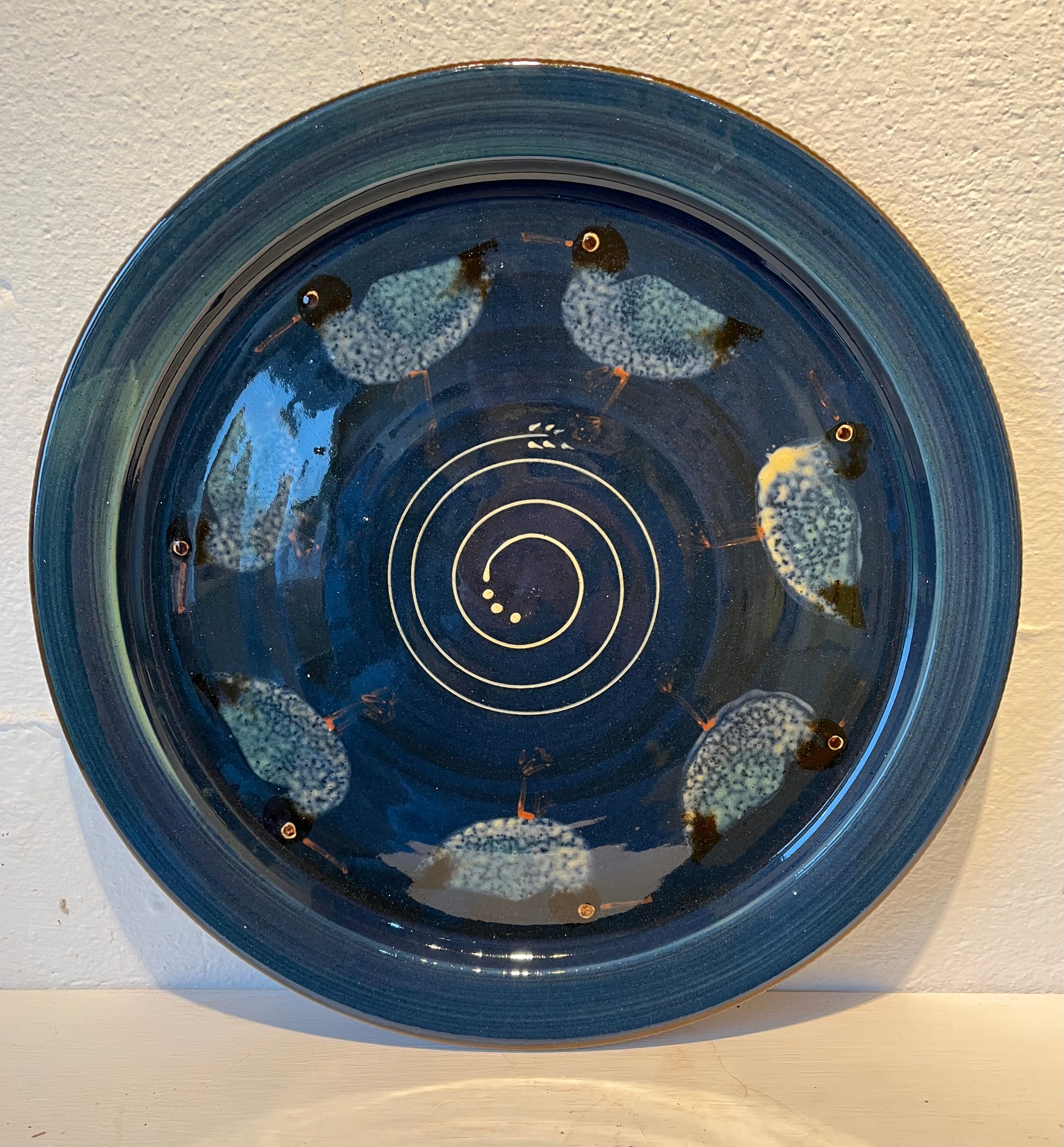 Dark Blue Blackheaded Gull Platter